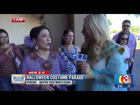 Halloween costume parade at Inspire Kids Montessori.