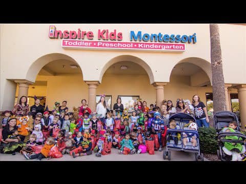 Children in costumes at Inspire Kids Montessori.